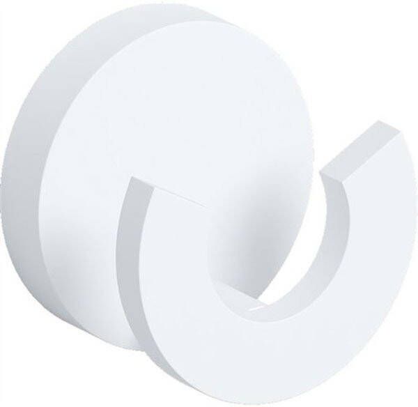 Clou Flat handdoekhaak 4.8x3.6x4.8cm dubbel Wit mat CL 09.02066.20 - Foto 2