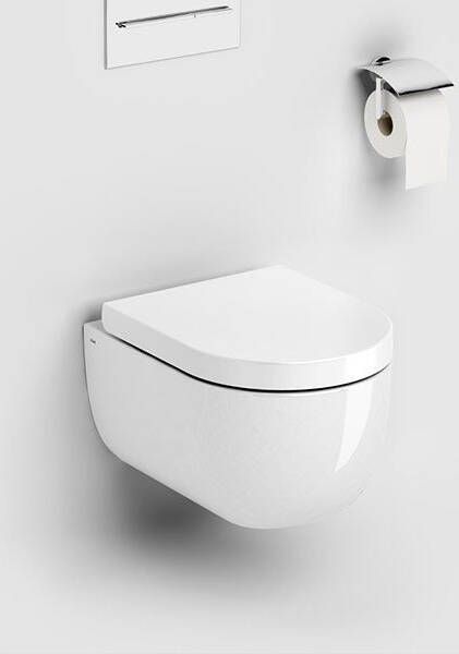 Clou Toiletpot Hangend Hammock 56x37x36cm Wandcloset Keramiek Diepspoel Glans Wit met Softclose Toiletbril - Foto 3