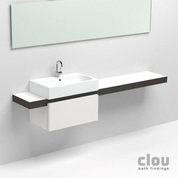 Clou Planchet Match Me Melamine 210 cm Zwart en Wit Incl. Bevestigingsmateriaal
