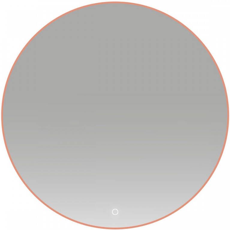 Diamond Line Badkamerspiegel Lana Rond 100x100cm Koper Geintegreerde LED Verlichting Touch Schakelaar
