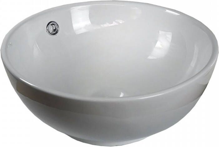Diamond Line Waskom Opbouw Levi Rond 38x38x15cm Wit