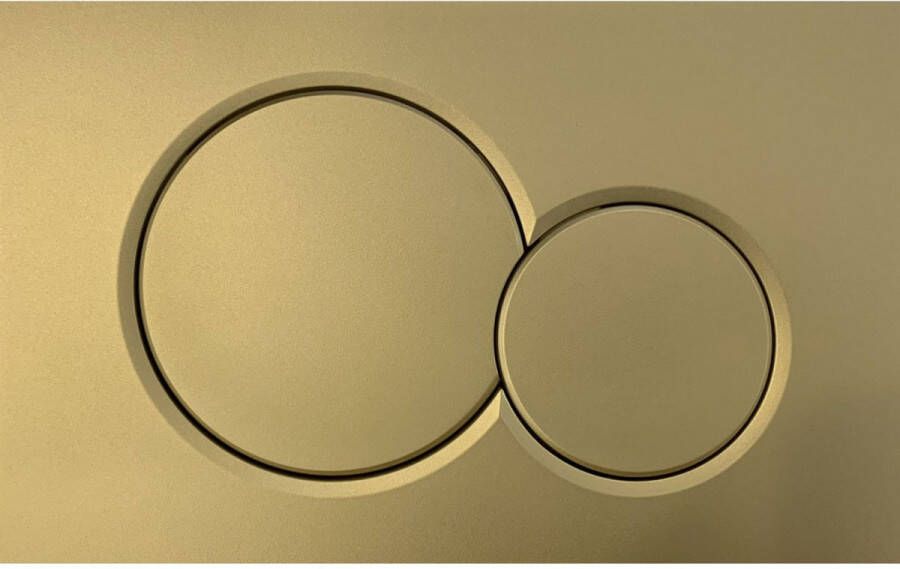 Saniclass bedieningplaat met dualflush frontbediening voor Geberit UP320 inbouwreservoir 24.6x16.4cm goud mat 33768-101256