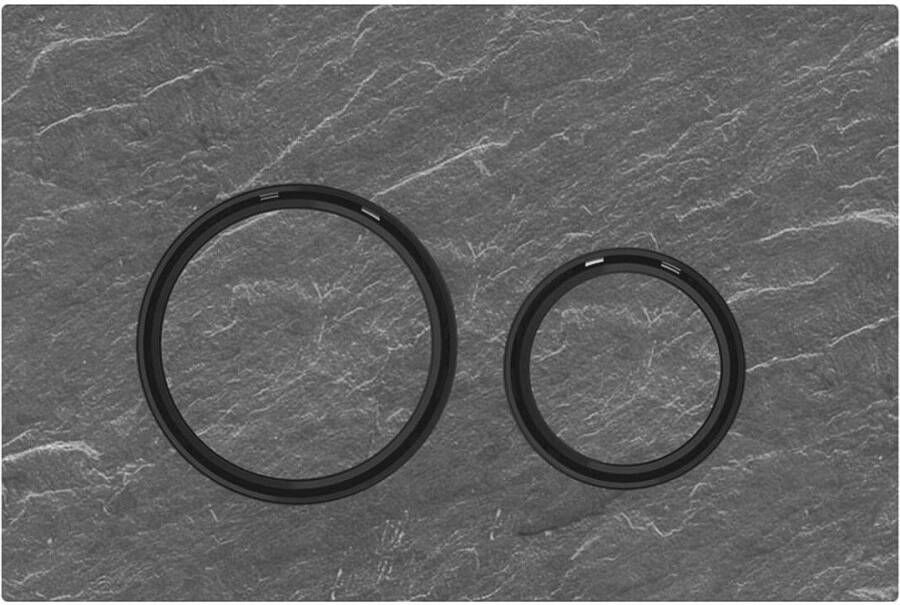Geberit Sigma21 bedieningplaat 2-toets spoeling frontbediening voor toilet 24.6x16.4cm mustang leisteen 115651JM1