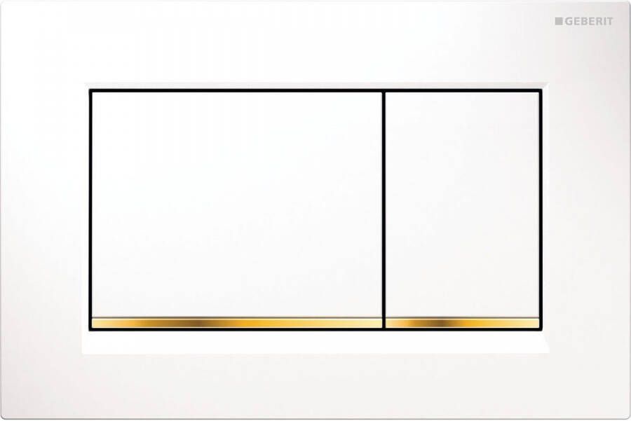 Geberit Sigma 20 (ex Sigma 30) bedieningspaneel glans wit goud voor Sigma reservoirs 8cm (UP720) en 12cm (UP320)