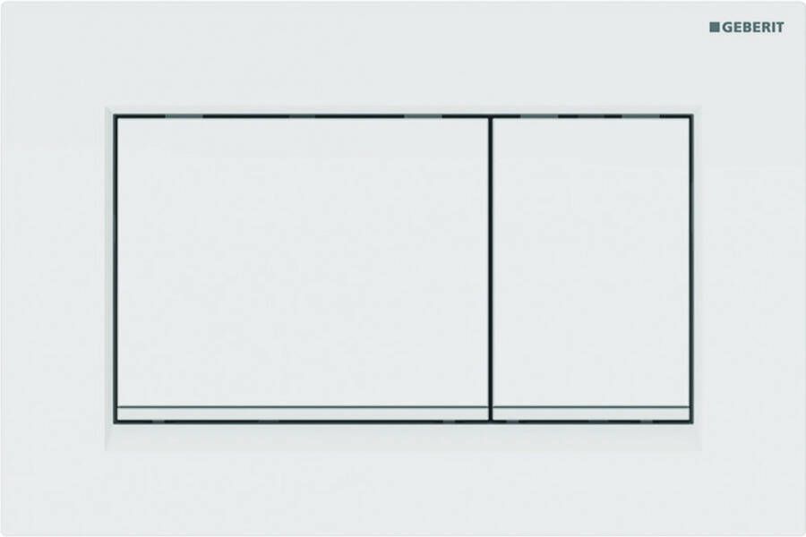 Geberit Sigma 20 (ex Sigma 30) bedieningspaneel glans wit mat wit voor Sigma reservoirs 8cm (UP720) en 12cm (UP320)