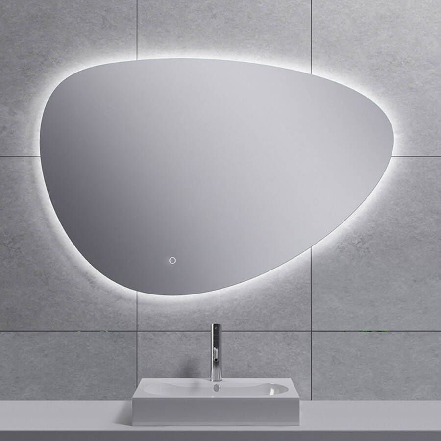 Wiesbaden Badkamerspiegel Uovo 100cm Geintegreerde LED Verlichting Verwarming Anti Condens Touch Schakelaar Dimbaar - Foto 2