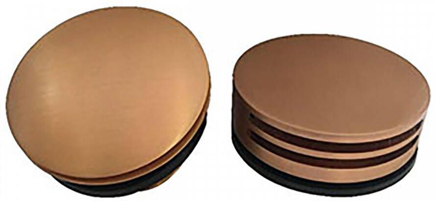 Wiesbaden Badafvoer Caral | Knop Plug | Excl.Waste voor badplug overloop combinatie | Koper mat