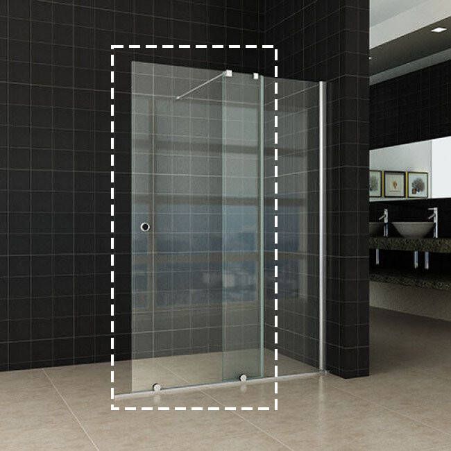 Wiesbaden Douchedeur Miami Verlengbaar Schuifdeur 100x200cm Antikalk Helder Glas Chroom Profiel 10mm Veiligheidsglas op Rail - Foto 7