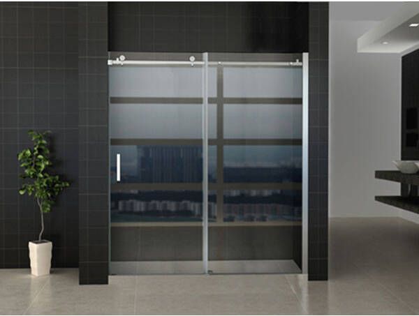Wiesbaden Douchedeur Nisdeur Schuifdeur 170x200cm Antikalk Helder Glas Chroom Profiel 8mm Veiligheidsglas Easy Clean - Foto 6