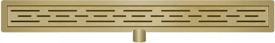 Wiesbaden Douchegoot Geborsteld Goud FLENS 70 CM met Uitneembaar Sifon + Uitneembaar Haarfilter - Foto 3