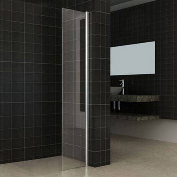 Wiesbaden Douchewand Miami 30x200cm Antikalk Helder Glas Chroom Profiel 10mm Veiligheidsglas Easy Clean