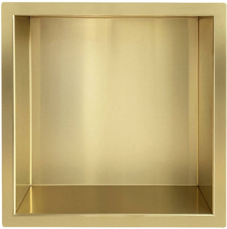Wiesbaden Inbouwnis | Exellence | 30x30x10cm | Geborsteld Messing Goud - Foto 3