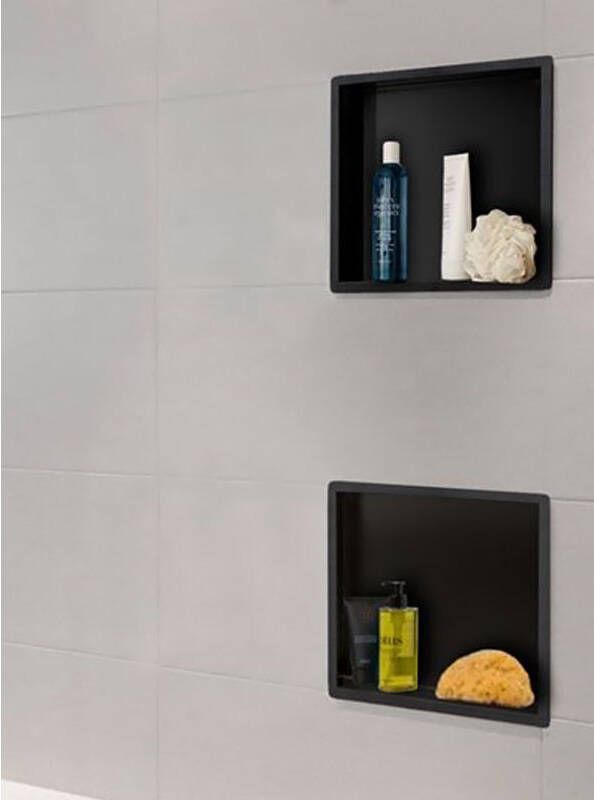 Wiesbaden Demis inbouwnis 30 x 30 x 7 cm mat zwart 33.2180 - Foto 3