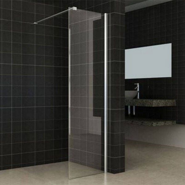 Wiesbaden Inloopdouche Miami 50x200cm Antikalk Helder Glas Chroom Profiel 10mm Veiligheidsglas Easy Clean