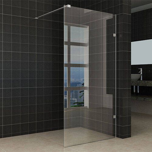 Wiesbaden Inloopdouche Miami 80x200cm Antikalk Helder Glas Chroom Profielloos 8mm Veiligheidsglas Easy Clean