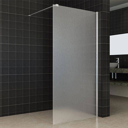 Wiesbaden Inloopdouche Miami 90x200cm Antikalk Melkglas Chroom Profiel 10mm Veiligheidsglas Easy Clean