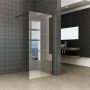 Wiesbaden Graffic inloopdouche 1200 x 2000 x 10 mm nano safety glass folie helder glas mat zwart 20.4259 - Thumbnail 6