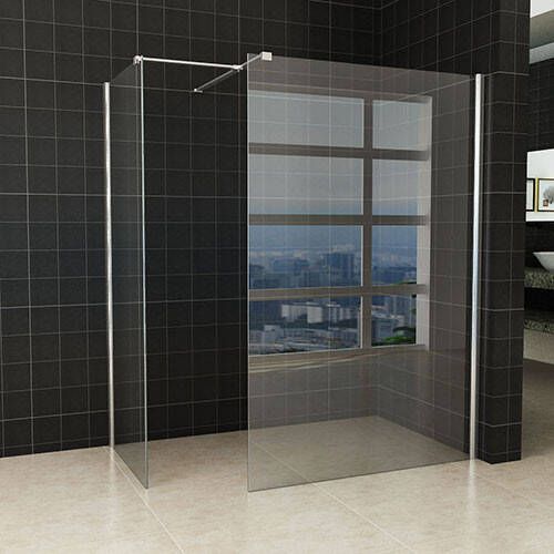 Wiesbaden Inloopdouche Set Miami 130x200cm 80x200cm Antikalk Helder Glas Chroom Profiel 10mm Veiligheidsglas Easy Clean