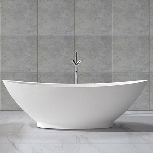 Wiesbaden Vrijstaand bad Jasmijn | 186x82 cm | Incl.Afvoer-Wit | Sleuf overloop | Solid surface | Ovaal | Wit mat - Foto 6