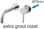 Wiesbaden Rozet Los Extra Groot 7.5cm t.b.v. Kraangedeelte 29.4151 Glans Chroom - Thumbnail 3