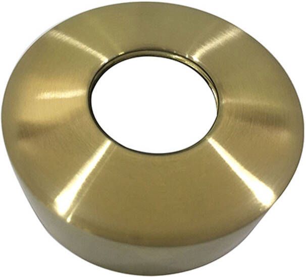 Wiesbaden Caral Cool touch rozet thermostatische badmengkraan geborsteld messing