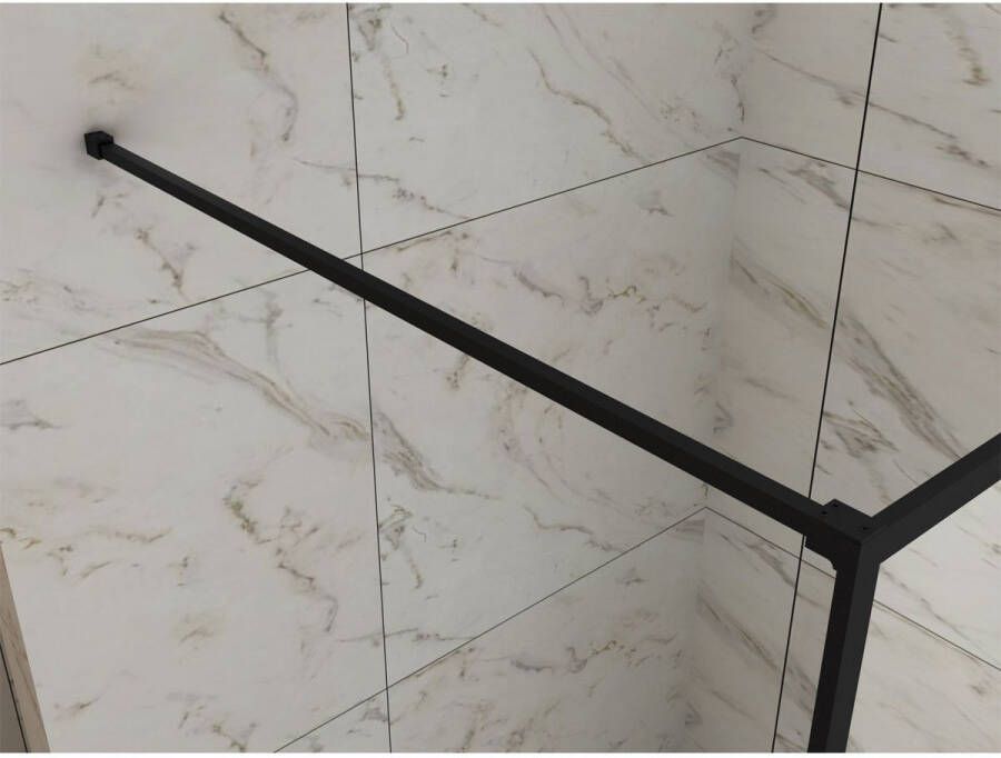 Wiesbaden Square stabilisatiestang 120 cm compleet tbv inloopdouche mat-zwart