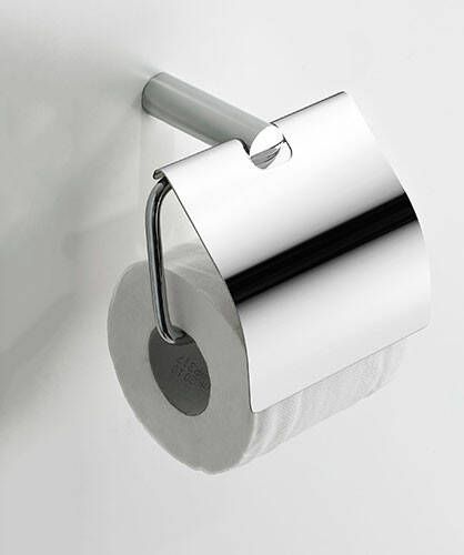 Wiesbaden Ida toiletrolhouder met klep wandmontage chroom - Foto 2