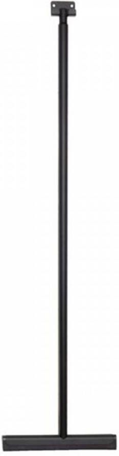 Wiesbaden Vloerwisser Luxe 33x120cm Mat Zwart met Muurbevestiging