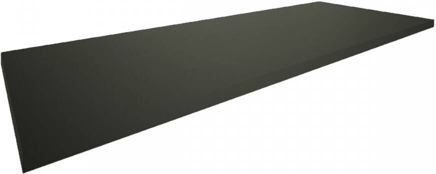 Wiesbaden Wastafelblad Marmaris Topblad Rechthoek 120x46x2.5cm MDF Mat Zwart Gelakt