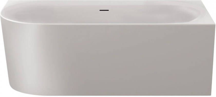 Xenz Fay (half)vrijstaand hoekbad 155x80cm glans wit rechts met badafvoer- overloopcombinatie glans wit - Foto 2