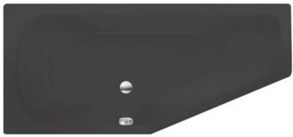 Xenz Lagoon compact links ligbad 170x75x45cm met poten zonder afvoer Acryl Ebony mat (mat zwart antraciet) 6982-29 - Foto 5