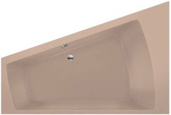 Xenz Ligbad Inbouw Palau Links 1-2 Persoons Duobad 130x180x45cm Acryl Bahama Beige Hoogglans met Poten