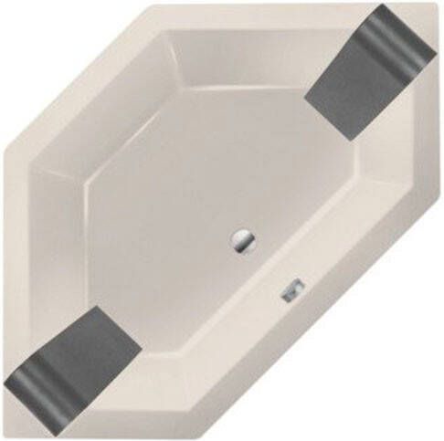 Xenz Ligbad Inbouw Society 145 Hoekbad 1-2 Persoons Duobad 145x145x50cm Acryl Bahama Beige Hoogglans met Poten - Foto 9