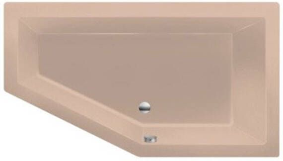 Xenz Ligbad Inbouw Society 160 Vijfhoek Rechts 90x160x50cm Acryl Hoogglans Bahama Beige met Poten