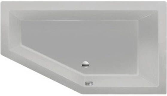 Xenz Ligbad Inbouw Society 160 Vijfhoek Rechts 90x160x50cm Acryl Mat Cement met Poten