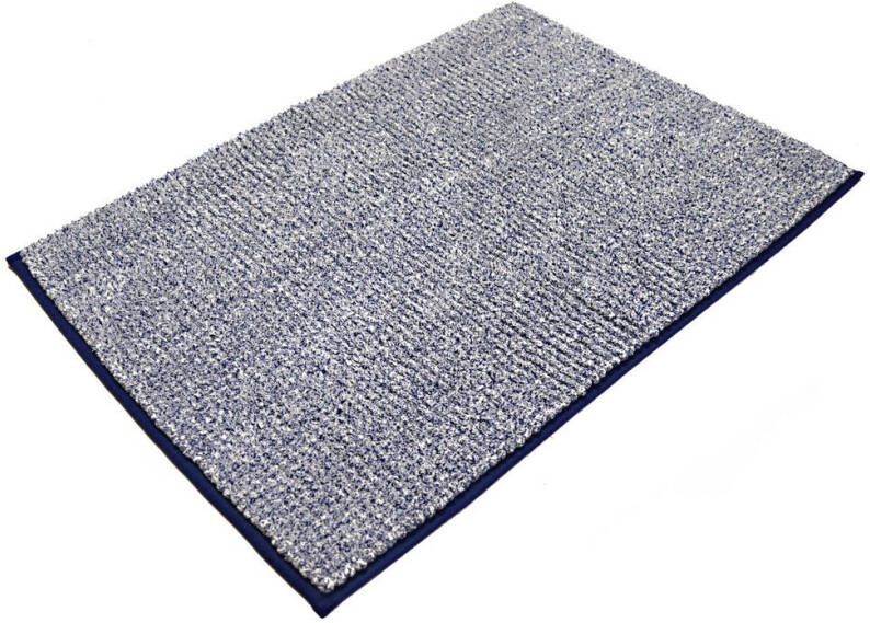 Aqualine Antislip badmat 50x70cm 100% polyester blauw