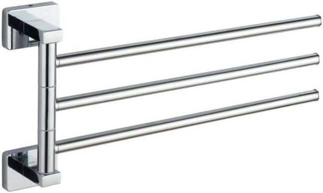 Sapho Drievoudige Handdoekhouder Apollo Draaibaar 34.9 cm Chroom