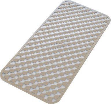 Aqualine Geo badmat rubber antislip 36x71 cm beige