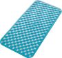 Aqualine Geo Rubber badmat antislip 36x71 cm blauw - Thumbnail 2