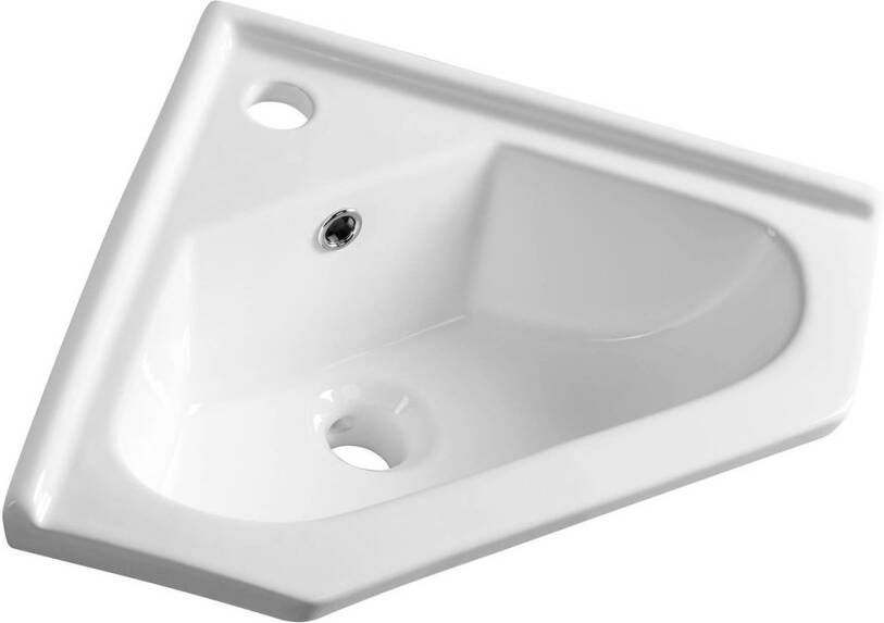 Aqualine Keramische hoekwastafel voor badkamermeubel 41x19x41cm