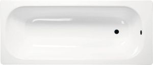 Aqualine Plaatstalen ligbad 140x70x38cm wit