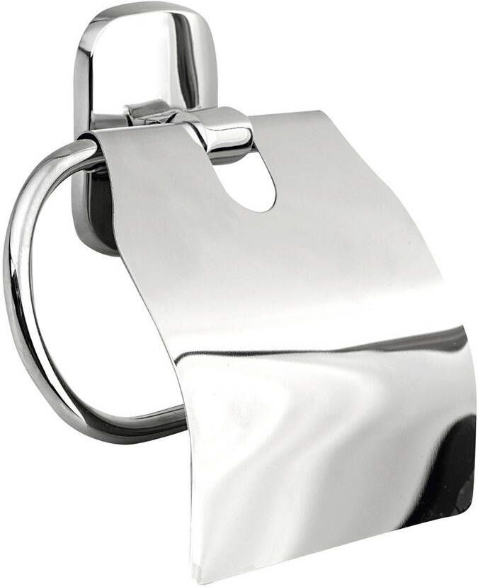 Aqualine Rumba Toiletrolhouder met klep chroom