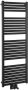 Aqualine Tondi handdoek radiator 45x133 mat zwart - Thumbnail 1