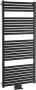 Aqualine Tondi handdoek radiator 60x133 mat zwart - Thumbnail 4