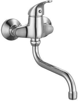 Aqualine 35 wandmengkraan 100 mm tussenruimte S-uitloop chroom