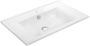 Aqualine Zuno 75 Wastafel voor badkamermeubel 75x45 wit - Thumbnail 1
