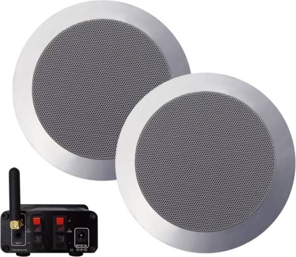 Aquasound Bluetooth Audio bluetooth audiosysteem (50 watt bt4.0 auto-aux) twist speakerset (mat chroom) 230v 12v bmn50easy-tc - Foto 2