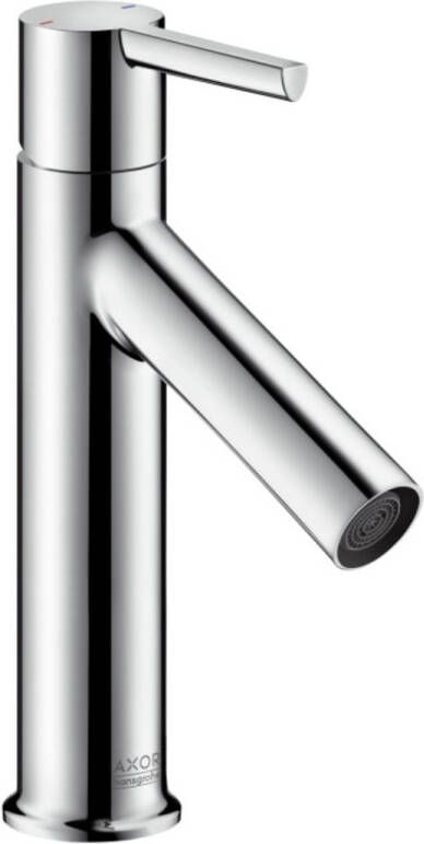 AXOR Starck ééngreeps wastafelmengkraan 100 met rechte greep met trekwaste chroom