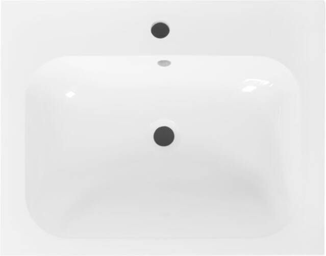 Best Design Wastafel tbv Splash Meubels 60 cm Met Kraangat Glans Wit