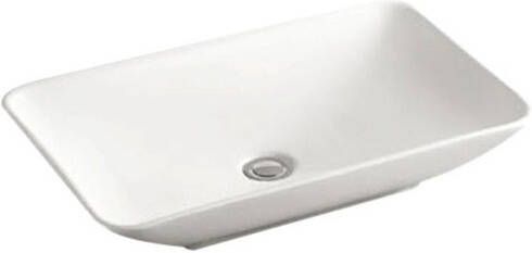 Douche Concurrent Waskom Opbouw Azium Rechthoek 58x36x11 5cm Keramiek Glans Wit